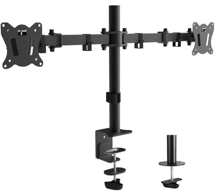 Dual Monitor Mount, Monitor Arm Fit 2 Screens Fully Adjustable Heavy Duty
