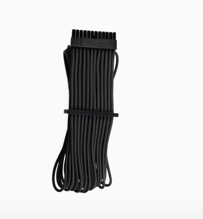Corsair For Corsair Psu - Black Premium Individually Sleeved Atx 24-Pin Cable Type 4 Gen 4 – Black(LS)