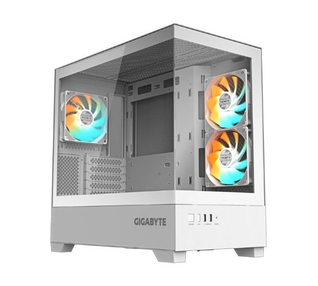 Gigabyte C201pi M-Atx Case, Mid Tower, mini-ITX/m-ATX, White, H431X W242X D430 MM, 5 Slots, Usb 3.0 X2, H=502 W=313 D=525 MM