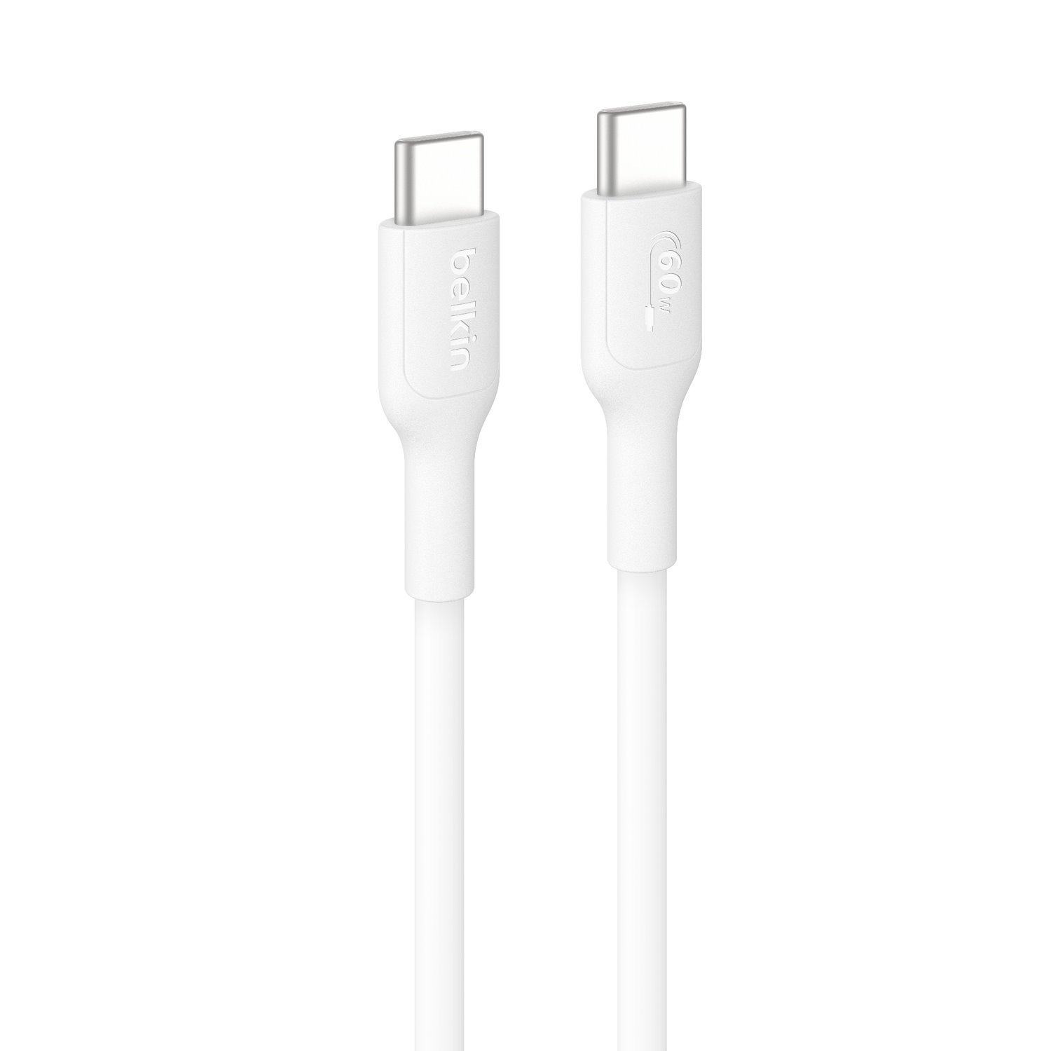 Belkin BoostCharge Usb-C To Usb-C Cable (0.15M) - White (CAB023fq0MWH), 3A/60W, 480Mbps, 300K+ Bends,  Apple iPhone ,Usb-If Certified,2 Years Warranty