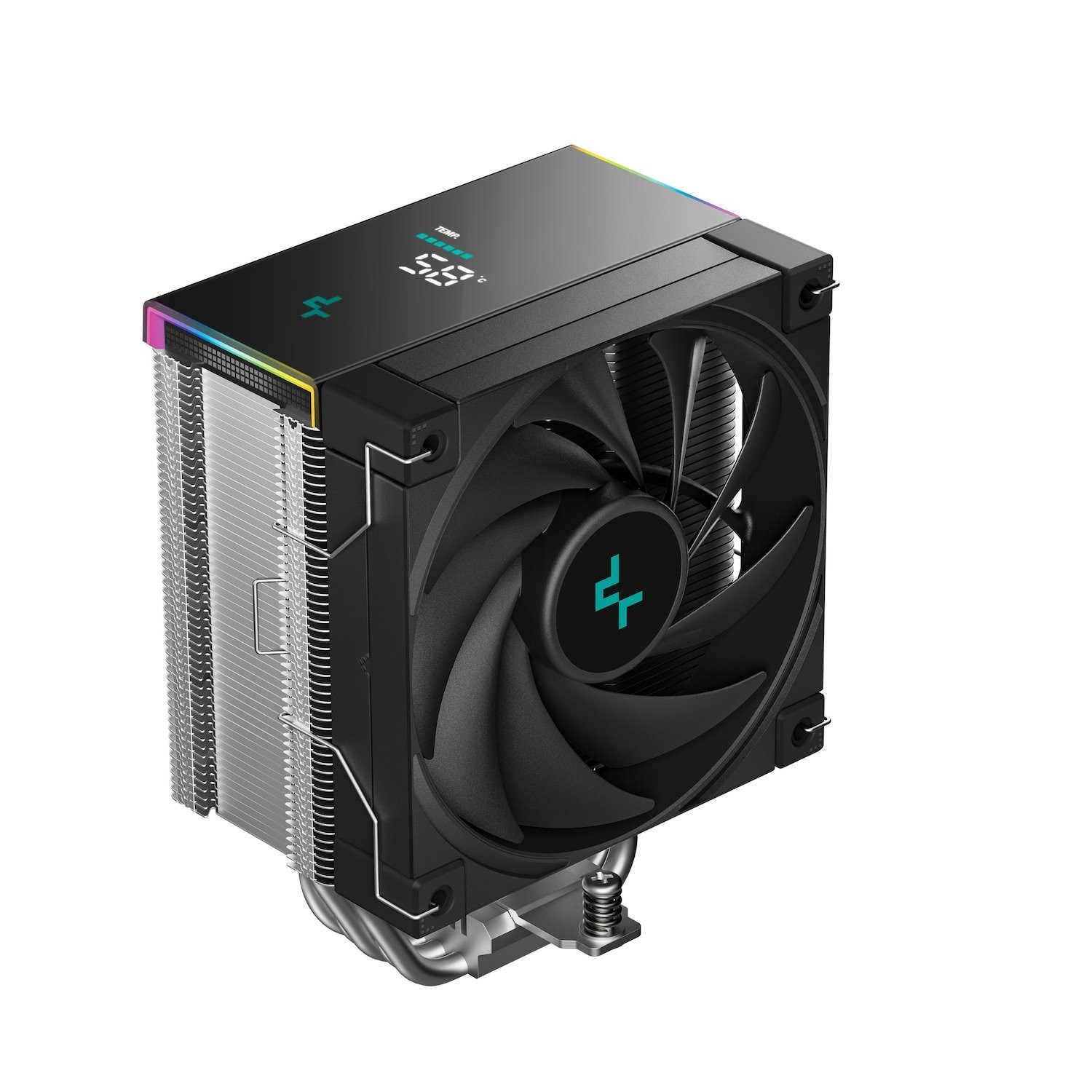 DeepCool Ak500s Digital Se Cpu Cooler, Status Display, Argb Led Strips, 5 X Heat Pipe,Intel Lga1851/1700/1200/1151/1150/1155 /Am5/Am4