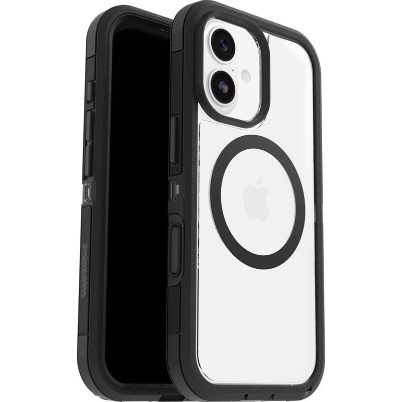 OtterBox Defender XT Pro MagSafe Apple iPhone 17 (6.3') Case Dark Side (Clear/Black) - (77-98480), Drop+ 7X Military Standard, 7 Years Warranty