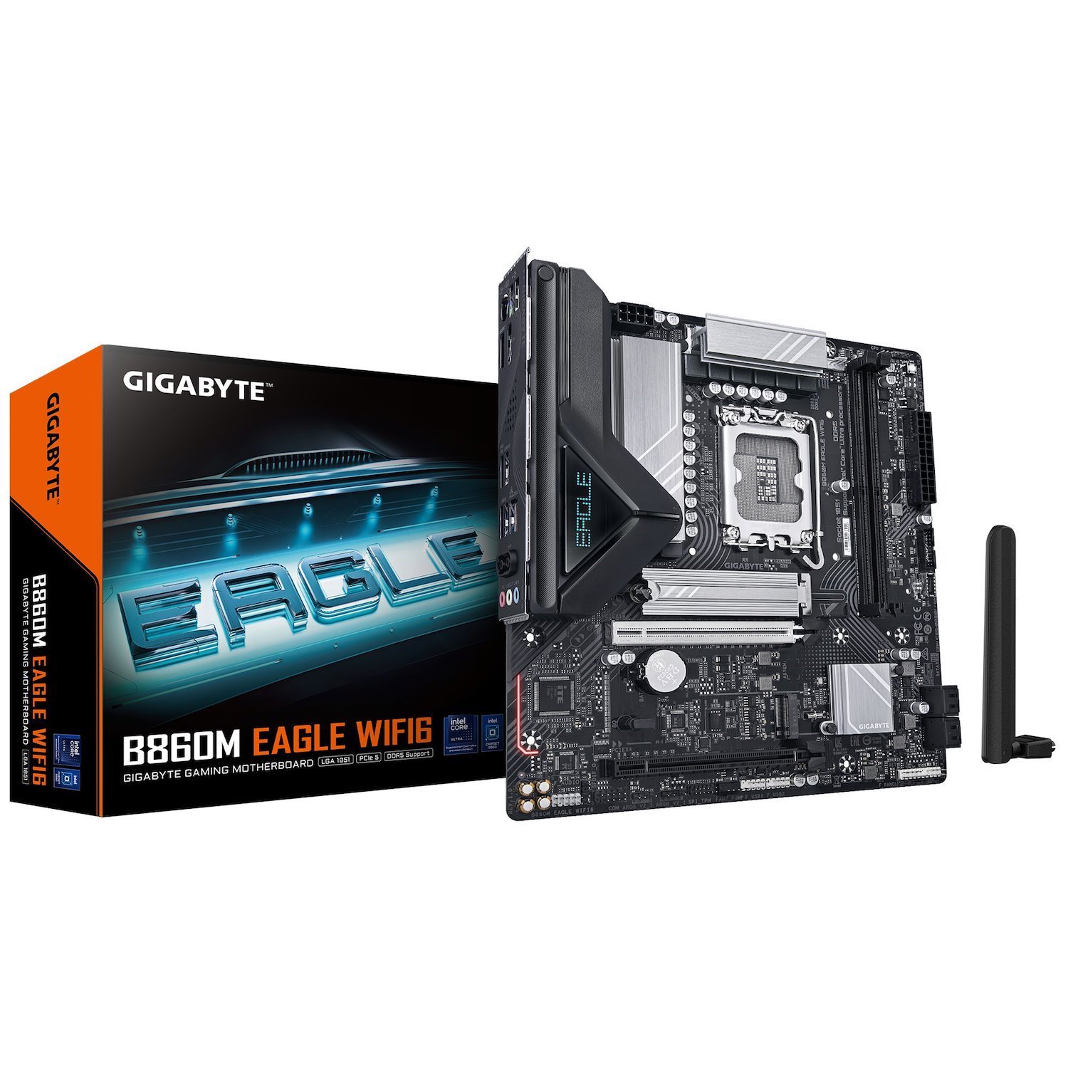 Gigabyte M/B B860M Eagle Wifi6 1.0, Intel ® B860, 2 X DDR5 Up To 128 GB, 1X Hdmi, 2 X Pci Express X16, 2 X M.2, 4 X Sata, 5X Usb 3.2