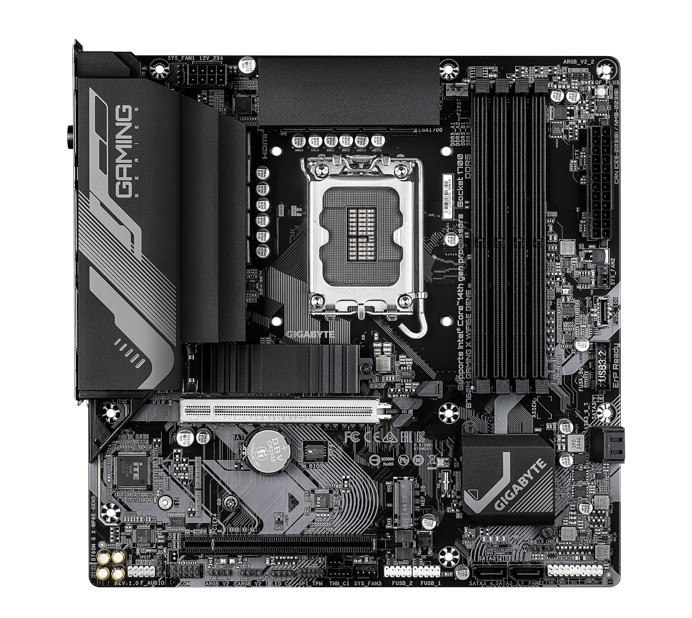 Gigabyte B760M Gaming X Wifi6e Gen5, Intel Lga 1700 M-Atx Motherboard, 4X DDR5 ~256GB, 2X Pci-E X16, 2X M.2, 4X Sata, 6X Usb 3.2, 9X Usb 2.0