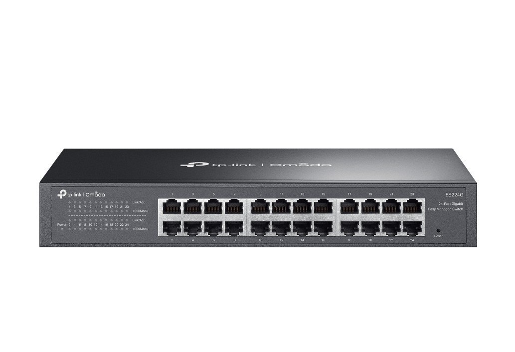 TP-Link Es224g Omada 24-Port Gigabit Easy Managed Switch, Flow Control, Loopback Detection, Port Isolation, Port Mirroring, Lag, Vlan, Igmp Snooping,
