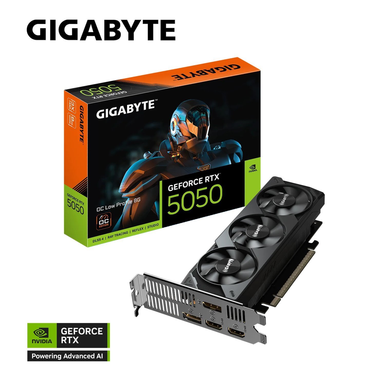 Gigabyte GeForce RTX™ 5050 Oc Low Profile 8G, 20 GBPS, GDDR6, 128 Bit, Pci-E 5.0, DirectX 12 Api, Psu 550W, 8 Pin*1, Hdmi 2.1B *2