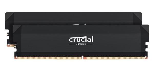 Crucial Pro 32GB (2x16GB) DDR5 Udimm 6400MHz CL32 Black Heat Spreader Overclocking Support Intel XMP Amd Ryzen Desktop PC Gaming Memory
