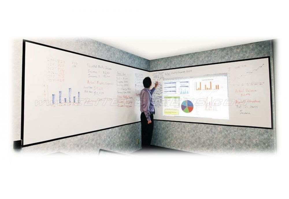 Elite Screens 114 1610 Whiteboard Screen Material Insta-De2a With Self Adhesive Backing