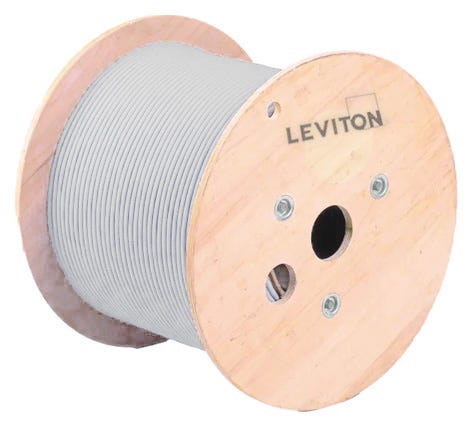 Leviton - Cat 6A 23 Awg U/Ftp 4 Pair LSHF/LSZH Cable White 500M- EuroClass Eca