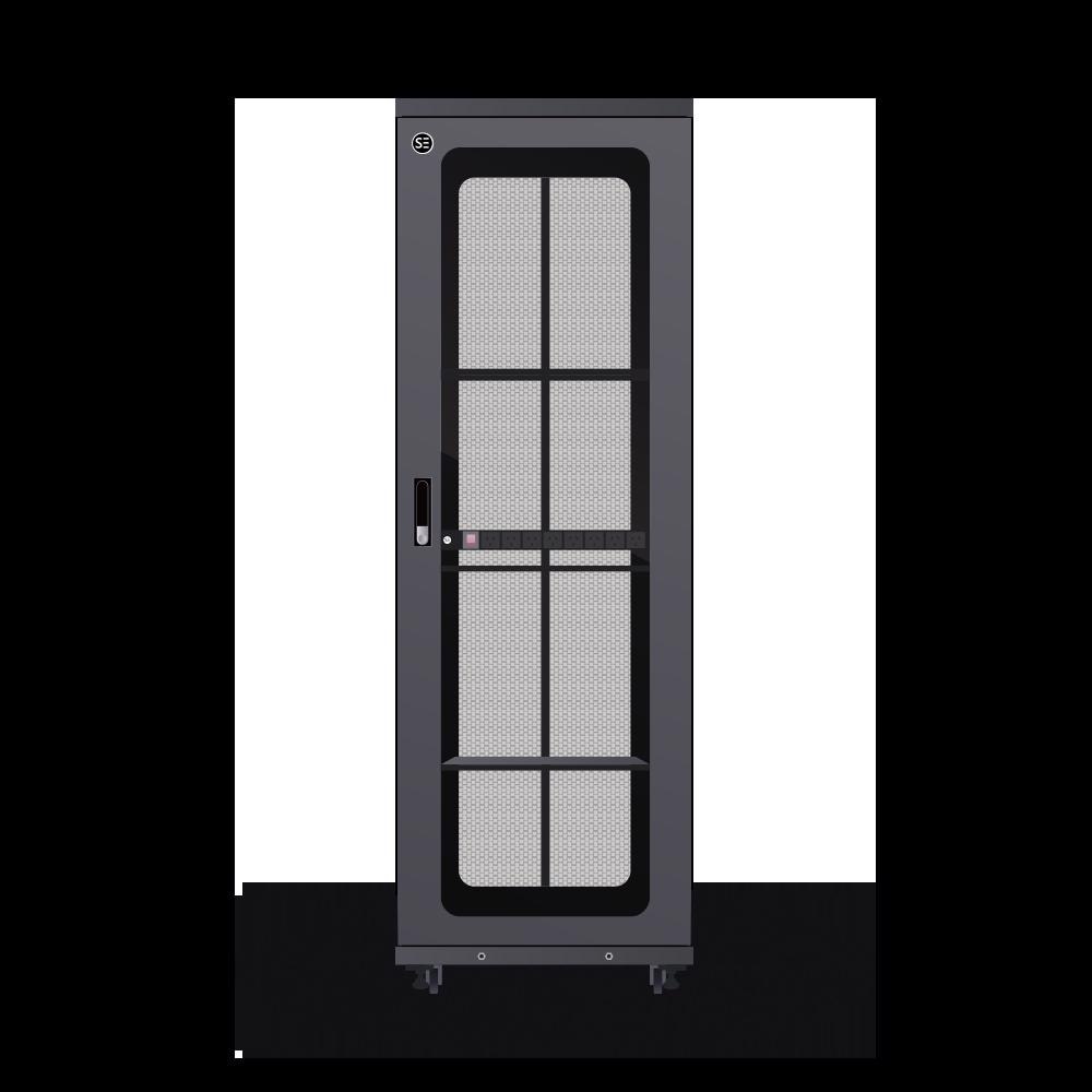 Serveredge 42Ru Fully Assembled Free Standing Server Cabinet - 600W X 600D X 2055HIncludes:Lockable Front Glass DoorLockable Dual Rear Mesh DoorsLockable Split Side Panels1 X 8 Way Pdu1 X 4 Way Roof M