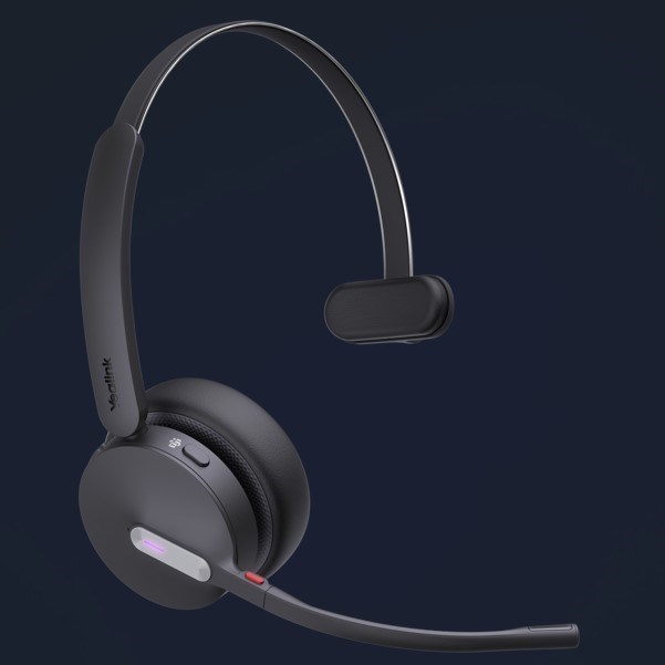 Yealink WH64 Hybrid Mono Uc Certified Dect Wireless Headset & Bluetooth Hybrid Wireless Headset, Noise Cancellation