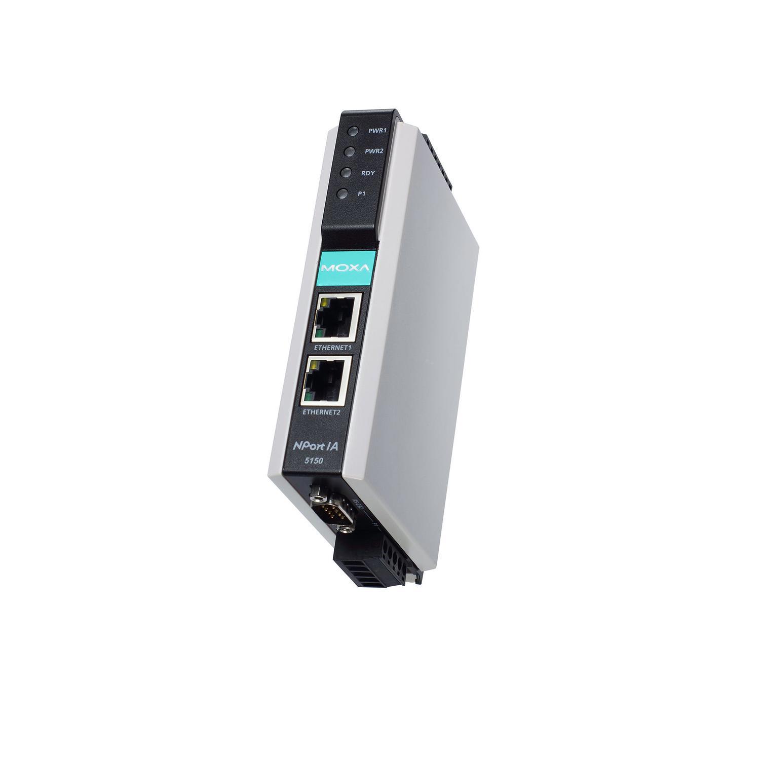 Moxa | 1 Port Device Server With 2 10/100BaseTX Ports, RJ45 Connectors.