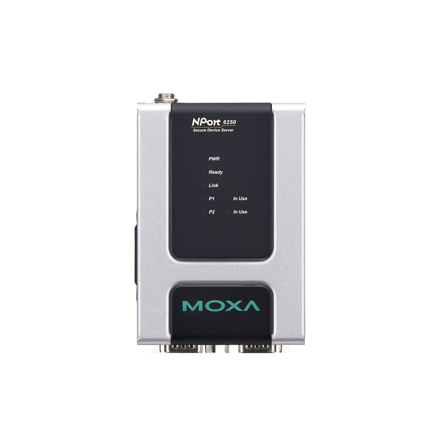 Moxa | 2 Port RS-232/422/485 To Single-Mode Fiber Secure Device Server, SC Connector.