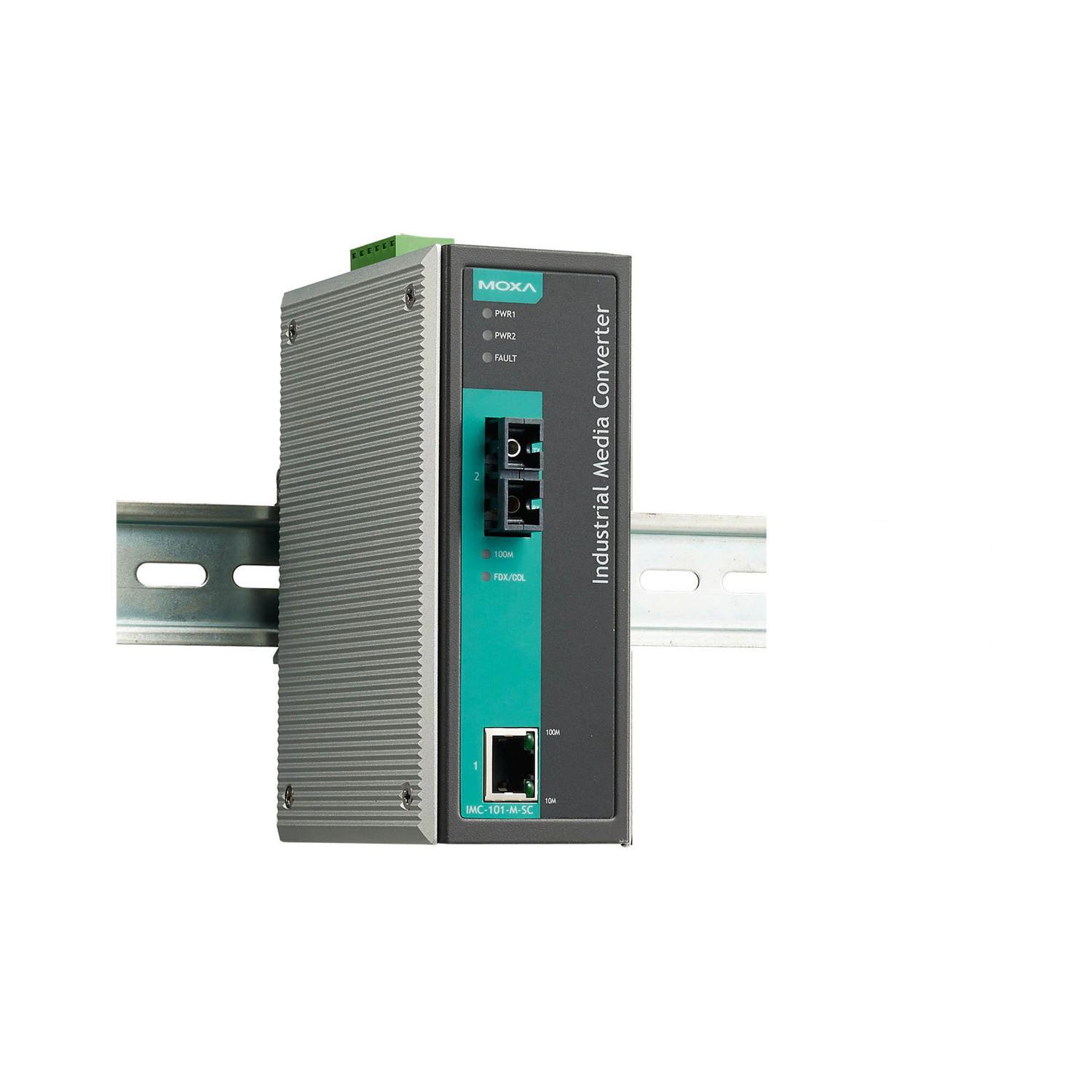 Moxa | Industrial Media Converter, Single-Mode, SC Fiber Connector, 40 KM, 0 To 60°C.