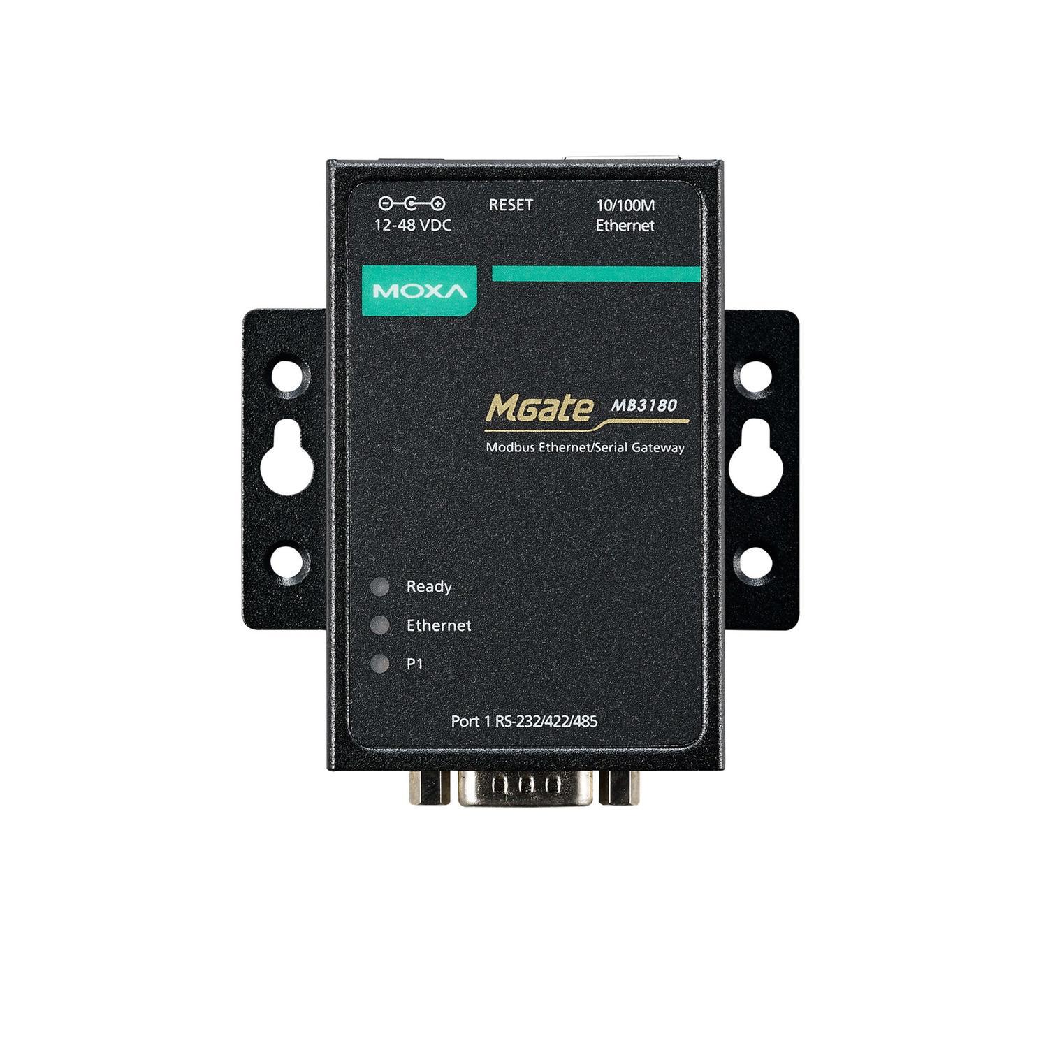 Moxa | 1 Port RS-232/422/485 Modbus TCP To Serial Communication Gateway.