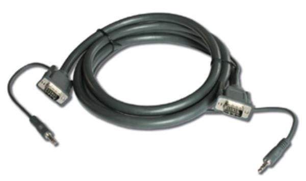 Kramer Vga 15-Pin HD (M) To Vga 15-Pin HD (M) &Amp; 3.5MM Stereo Audio Cable - 0.90M (3FT) (Standard Cable Assemblies)