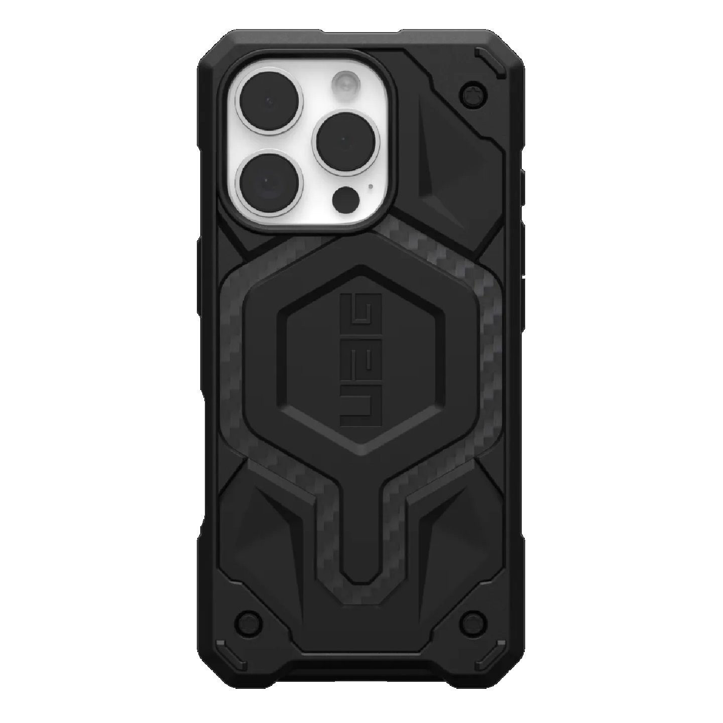 Uag Monarch Pro Apple iPhone 16 Pro (6.3') Rugged Case - Carbon Fiber (114456114242), 25FT. Drop Protection (7.6M), Built-In Magnet For MagSafe