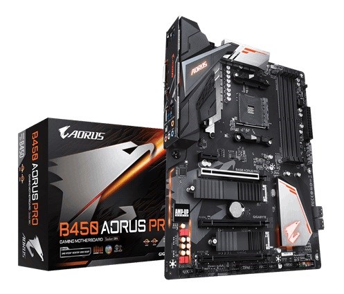 Gigabyte B450 Aorus Pro MB, Am4, 4xDDR4, 6xSATA, 2xM.2, Usb-C, Atx, 3YR