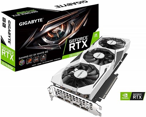 Gigabyte GF RTX 2070 Super, PCIe X16, 8GB GDDR6, 3xDP, 1xHDMI, Gaming Oc White, 3YR WTY