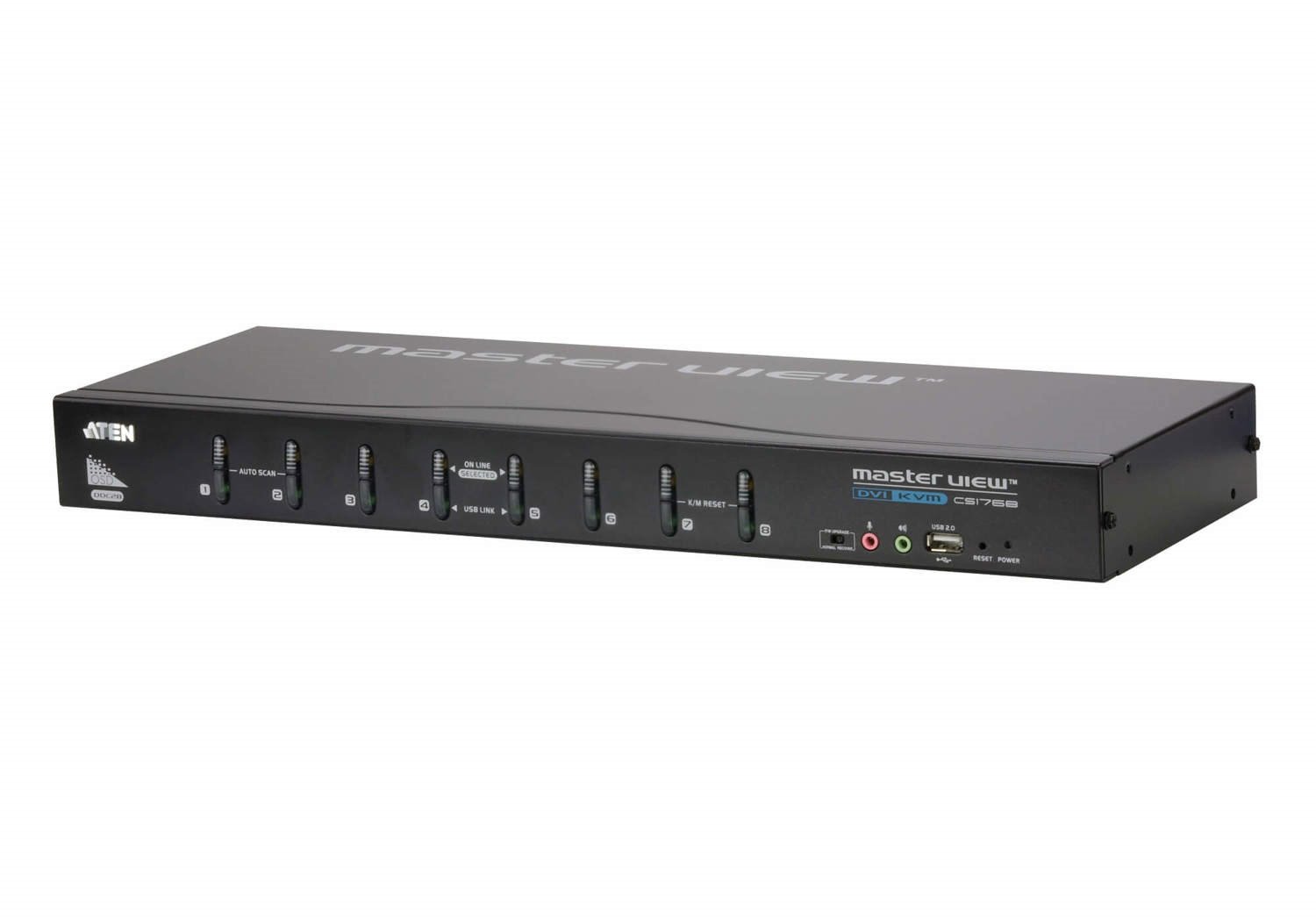 Aten (Cs1768-At-U) 8 Port Usb Dvi Single Link KVM Switch. Support Single Link, Audio