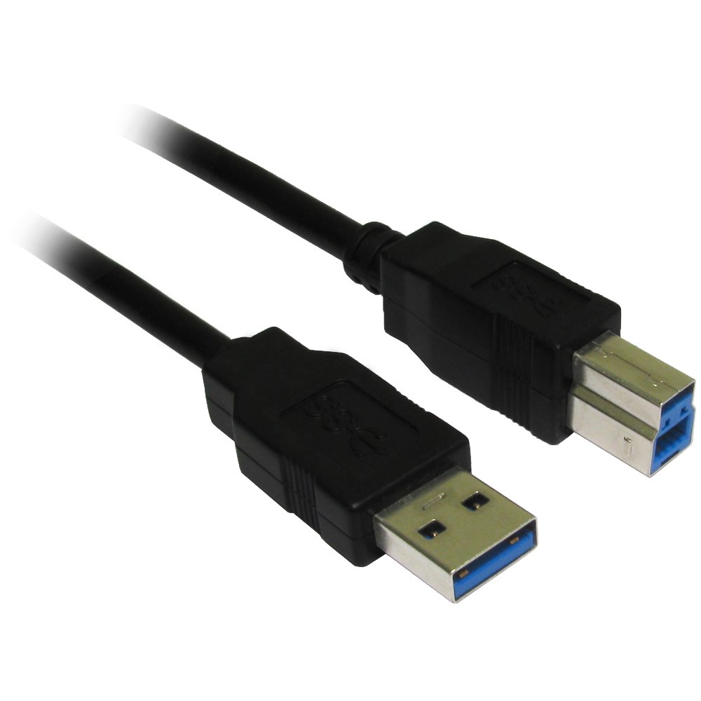 4Cabling 2M Usb 3.0 Am-Bm Cable: Black