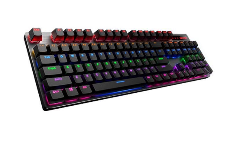 Rapoo V500 Pro Backlit Mechanical Gaming Keyboard Blue Switch - Spill Resistant, Metal Cover, Ideal For Entry Level Gamers