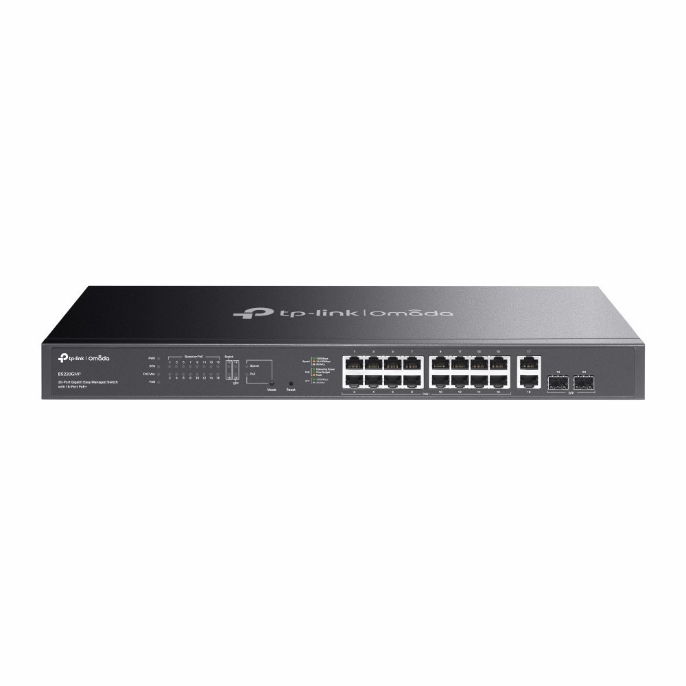 Tp-Link Omada 20-Port Gigabit Easy Managed Switch, PoE+(16), 5YR