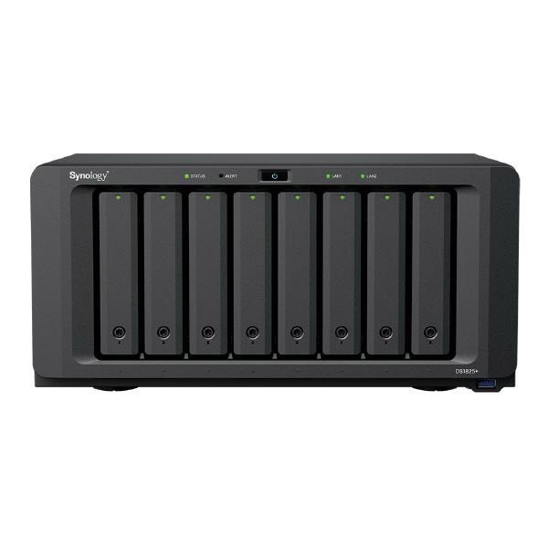 Synology DiskStation DS1825+ 8-Bay 3.5" Diskless 4xGbE Nas (Tower) , Amd Ryzen Quad Core 2.2GHz,4GB RAM,4xUSB3.2, 2X Esata, Scalable.3 Year WTY