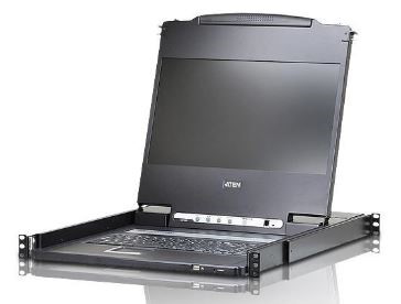 Aten Rackmount Usb Dvi/Vga/Hdmi Single Rail 17.3' Widescreen Full HD LCD KVM Console