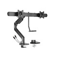 Brateck Ldt81-C022uc-B Noteworthy Gas Spring Dual Monitor Arm With Usb-A/Usb-C Ports Fit Most 17'-32' Monitor Fine Texture Black(New)