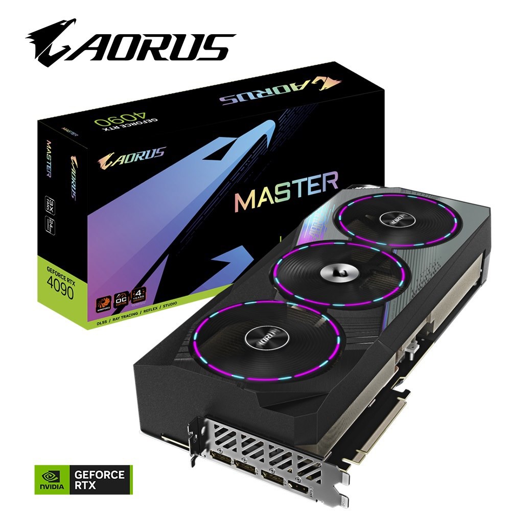 Gigabyte nVidia GeForce RTX™ 4090 Master 24GD 2550 MHz Core Clock, GDDR6X ,Pci-E 4.0 DisplayPort 1.4 *3 Hdmi 2.1 *1