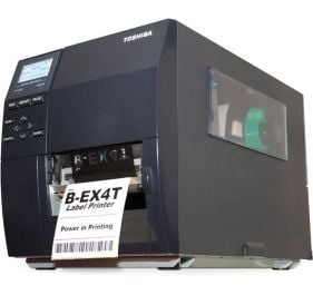 Toshiba BEX4T1GS12DM01 Barcode Printer, Thermal Transfer, 203 dpi, 14 IPS, LAN, USB, 4" Wide