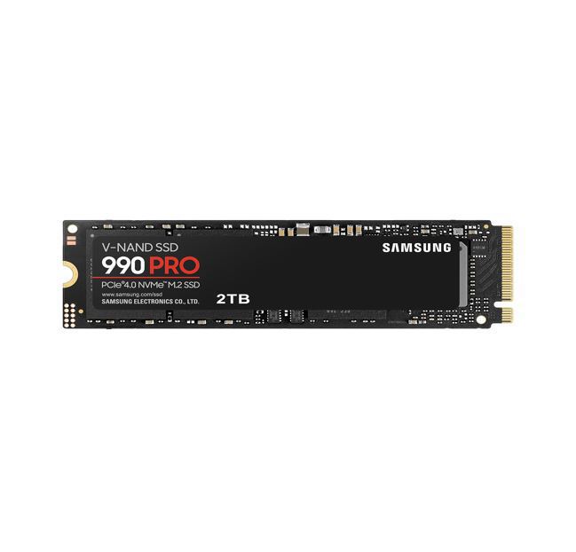 Samsung 990 Pro 2TB Gen4 NVMe SSD 7450MB/s 6900MB/s R/W 1550K/1200K Iops 600TBW 1.5M HRS MTBF For PS5 5YRS WTY