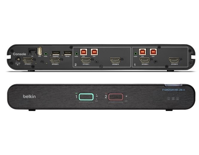 Belkin 2-Port 2 Head Dp/Hdmi Universal SKVM W/Cac PP4.0 , 3YR WTY