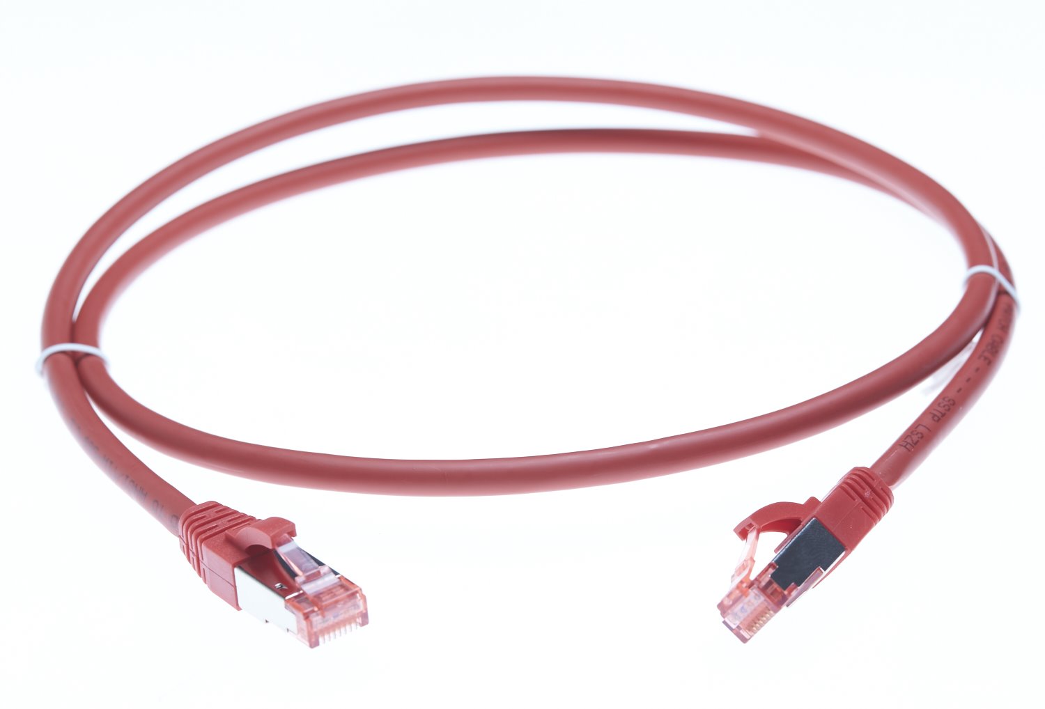 4Cabling 1M Cat 6A S/FTP LSZH Ethernet Network Cable. Red