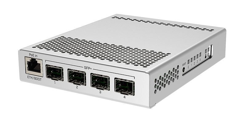 MikroTik Crs305-1G-4S+In 4 SFP+ And 1Gigabit Ethernet Ports Dual DC Inputs And Poe