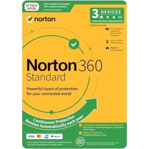 Norton 360 Standard Empower 10GB Au 1 User 3 Device