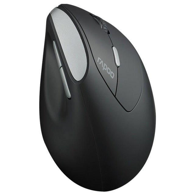 Rapoo MV20 Ergonomic Vertical Wireless Mouse 6 Buttons 800/1200/1600 Dpi Optical Silent Click Mice - Black