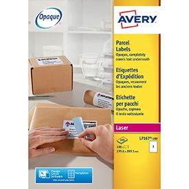 Avery L7167-100 Parcel Labels 100 Sheets - 1 Label Per Sheet