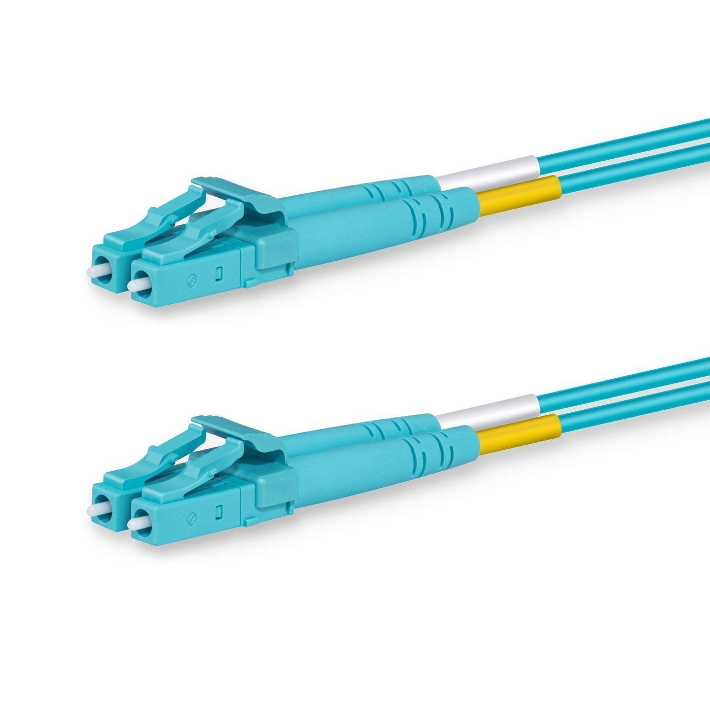 Lanview Lvo231472 Fibre Optic Cable 10 M 2X LC Om3 Aqua Colour (LC-LC Multi Mode Fibre Cable - Dublex Om3 50/125 LSZH 10M - Warranty: 60M)