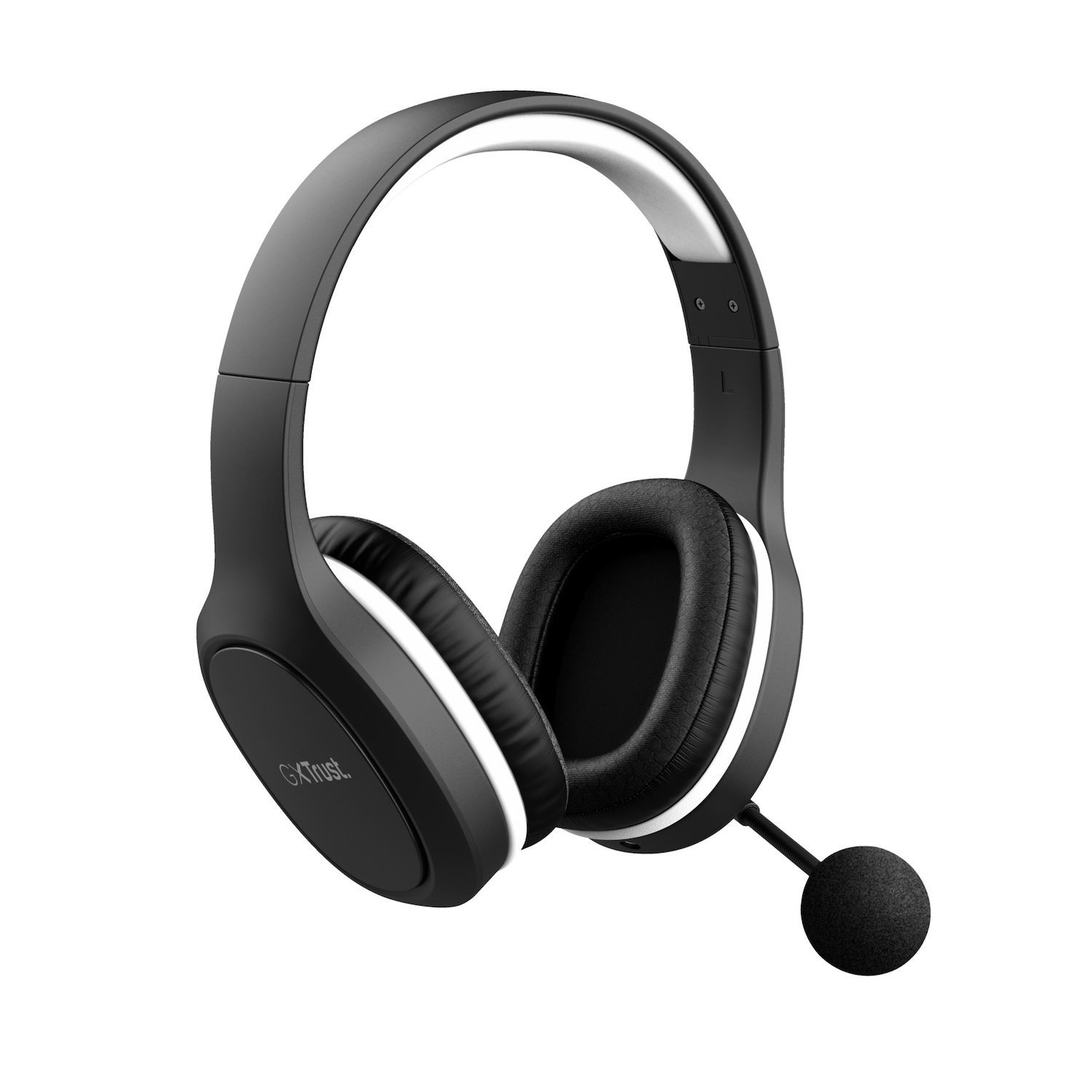 Trust GXT 391 Thian Headset Wired & Wireless Head-Band Gaming Usb Type-C Black White (GXT391 Thian Wireless Headset - Eco Friendly)