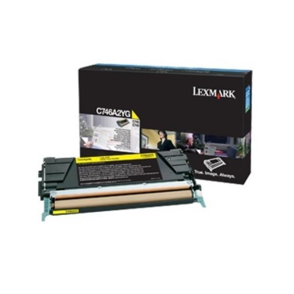 Lexmark Original Laser Toner Cartridge - Yellow - 1 Pack