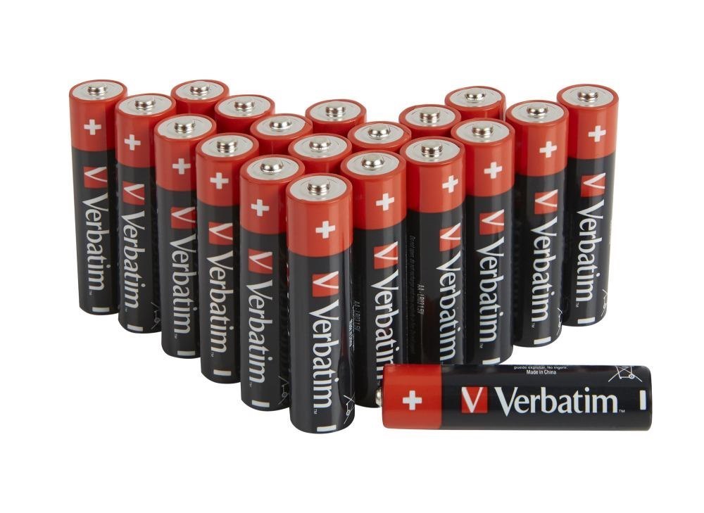 Verbatim 49877 Household Battery Single-Use Battery Aa (Alkaline Battery Aa 20 Pack - Hangcard)