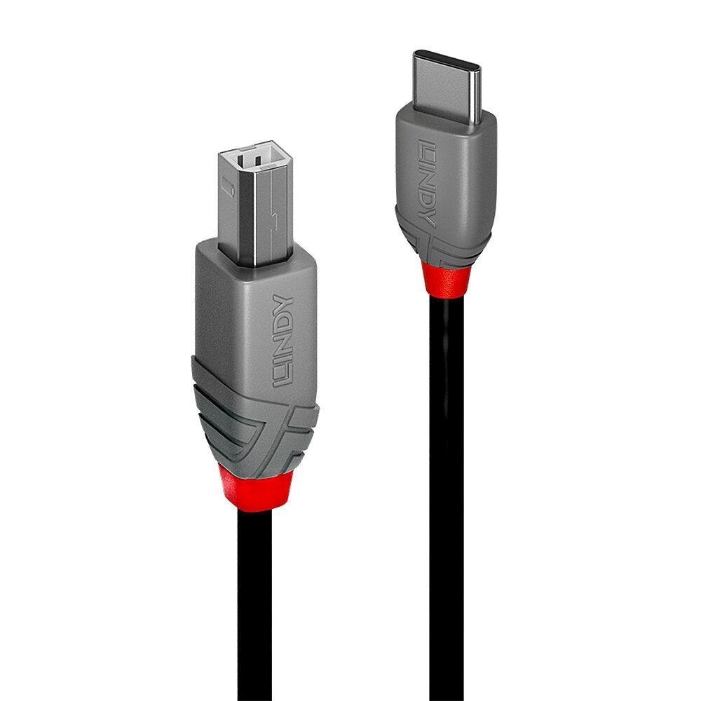 Lindy 0.5M Usb 2.0 TYP C An B Kabel Anthra Line (0.5M Usb 2.0 TYP C An B - Kabel Anthra Line - Warranty: 120M)