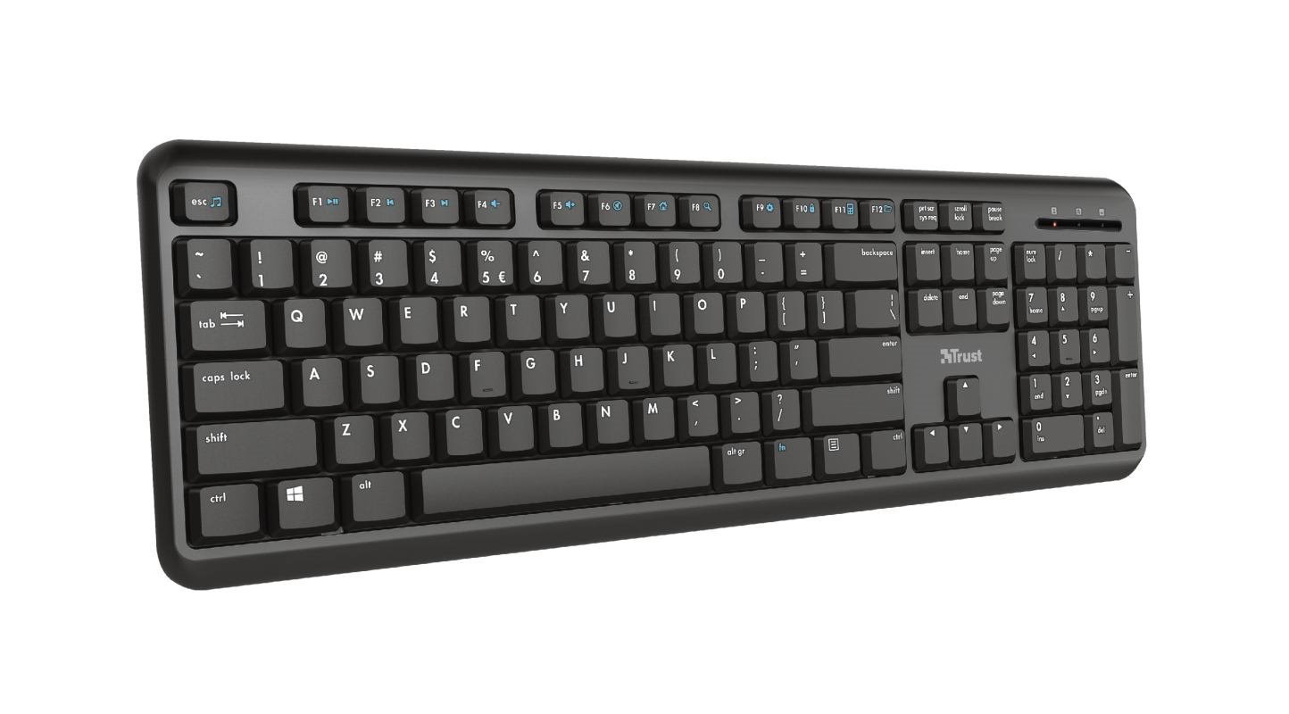 Trust TK-350 Keyboard RF Wireless Qwerty Uk English Black (TK-350 Wireless Keyboard Uk)