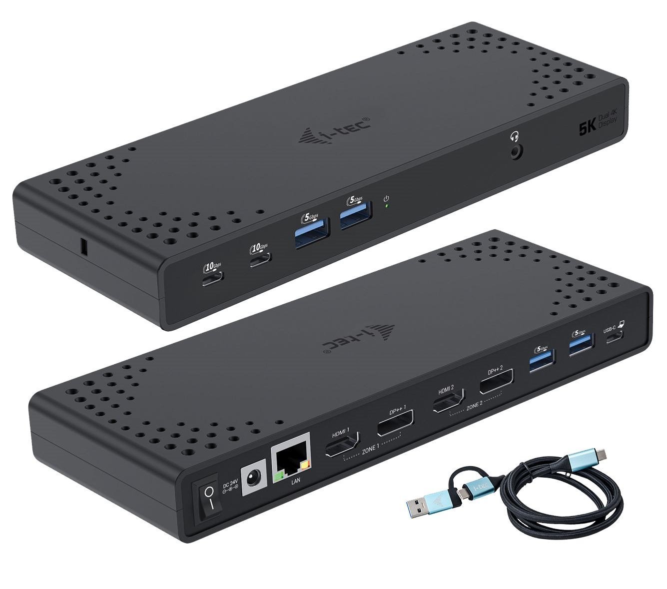 I-Tec Usb 3.0 / Usb-C / Thunderbolt 3 Dual Display Docking Station Gen2 + Power Delivery 100W (Usb-A/-C TB Dual Dock Dual - Display Dock PD 100W)