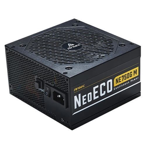 Antec Neo Eco Modular Ne750g M GB Power Supply Unit 750 W 20+4 Pin Atx Atx Black (Antec NeoECO Ne750g M 750W Psu 120MM Silent Fan 80 Plus Gold Fully Modular Uk Plug Heavy-Duty Japanese Capacitors