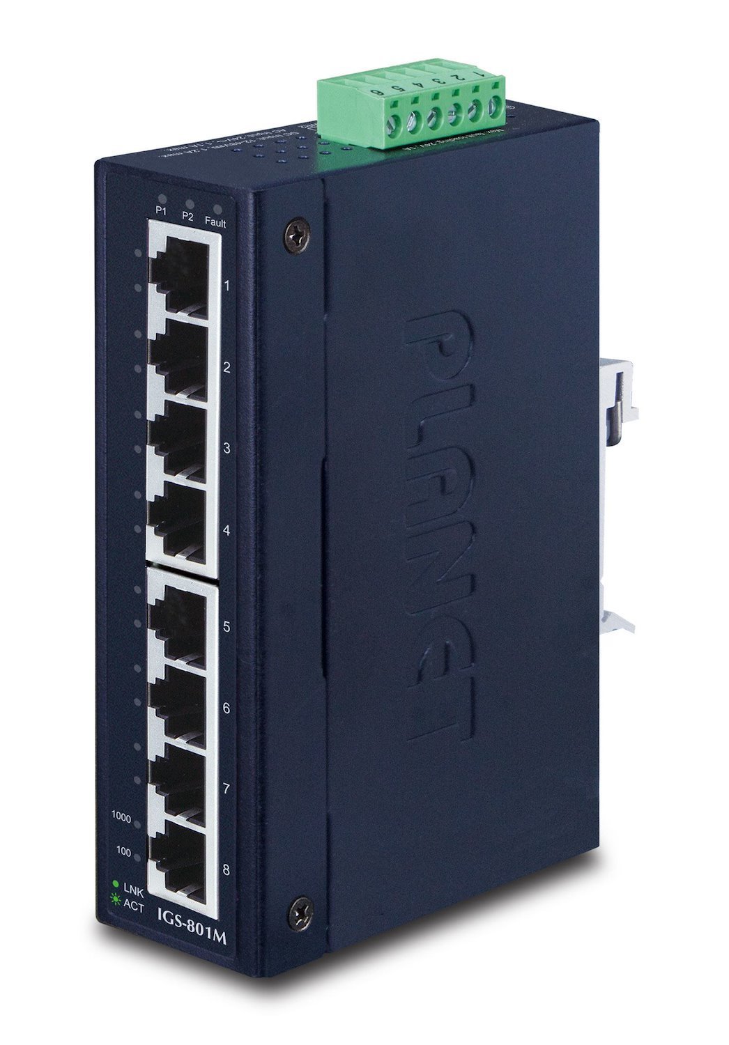 Planet Igs-801M Network Switch Managed L2/L4 Gigabit Ethernet [10/100/1000] 1U Blue (Ip30 Slim Type 8-P Industrial - Manageable Gigabit Ethernet - Switch [-40 To 75 Degree C] - Warranty: 60M)