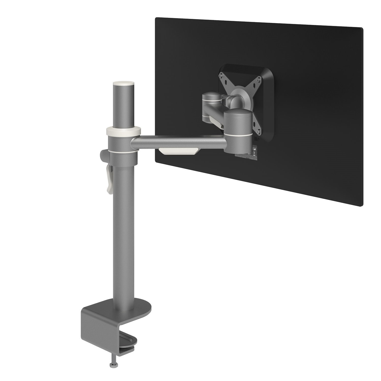 Dataflex Viewmate Monitor Arm - Desk 662 (Dataflex Viewmate Single Monitor Arm - Silver - Desk Clamp And Bolt Through Mounts - Depth Adjustment [5Years Warranty])