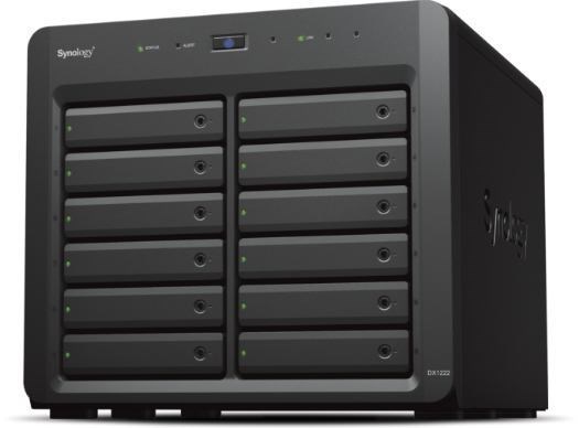 Synology DX1222 Disk Array 192 TB Desktop Black (Synology DX1222 /192TB Hat5300 12 Bay)